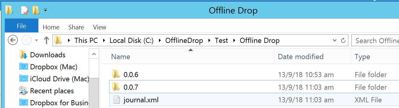 `Transfer a Package` steps run in Offline Drop targets have hardcoded ...