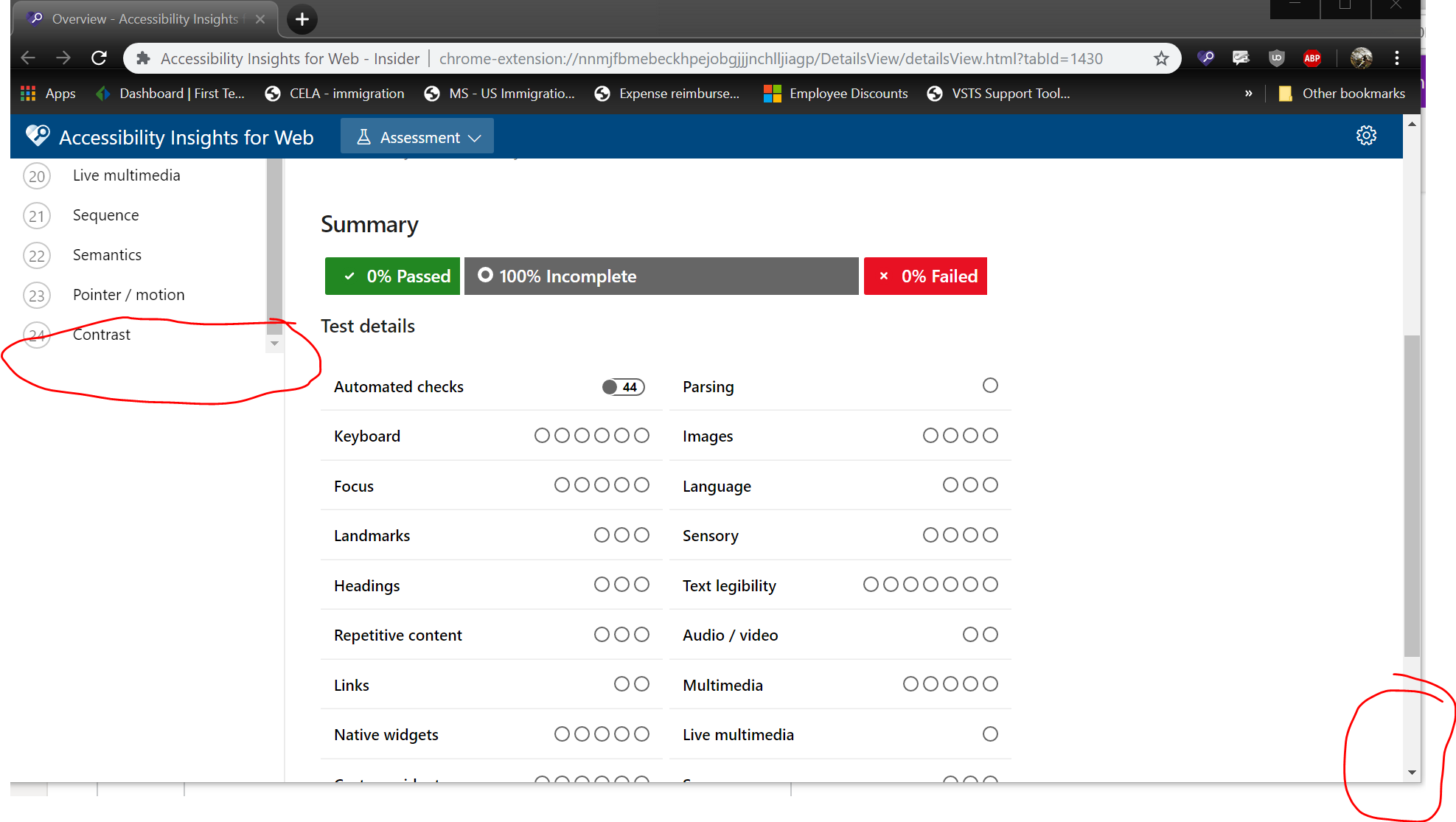 Scrolling Issue In Assesment Page Issue 11 Microsoft Accessibility Insights Web Github Scrolling Issue In Assesment Page Issue 11 Microsoft Accessibility Insights Web Github