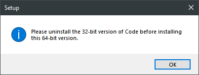 VSCode warning 64 bit Windows users about deprecated 32 bit Windows ...