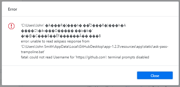 Windows user whose name contains special spaces cannot push. · Issue ...