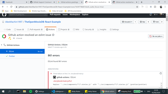 Github Action Eslint problem · community · Discussion #25378 · GitHub