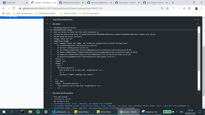 Github Action Eslint problem · community · Discussion #25378 · GitHub