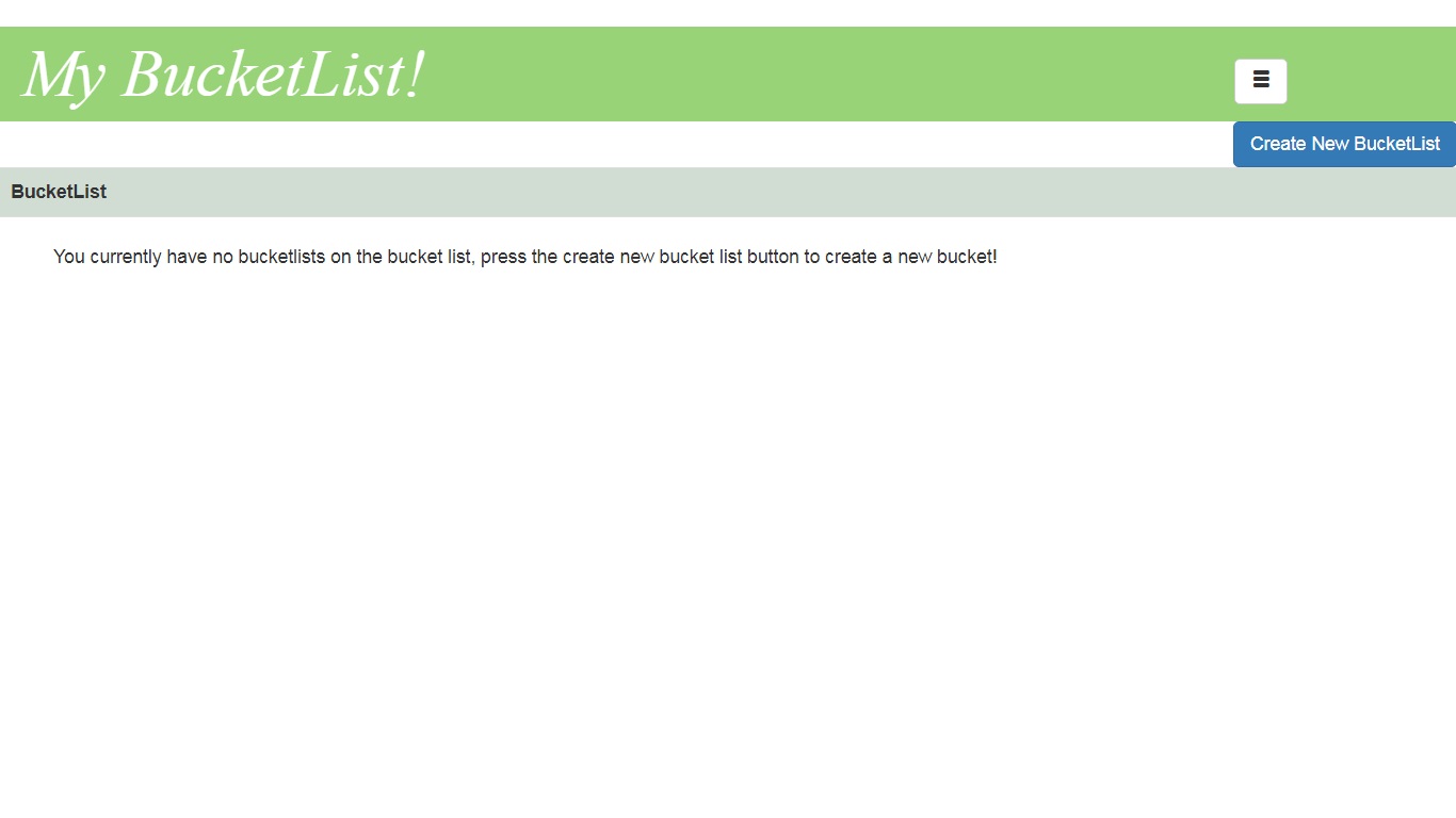GitHub - WinstonKamau/TheBucketList: A revision of the bucket list with ...