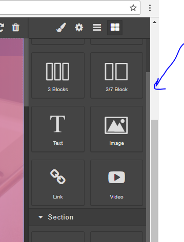 When moving the Canvas Div to a bottom of a html page the drag icon ...