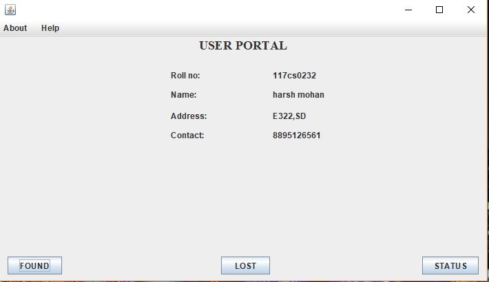 GitHub - harsh28799/LostAndFound: Lost and Found Database Management ...