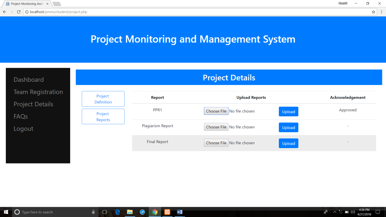 GitHub - hs2310/pmms: Project Monitoring and Management System