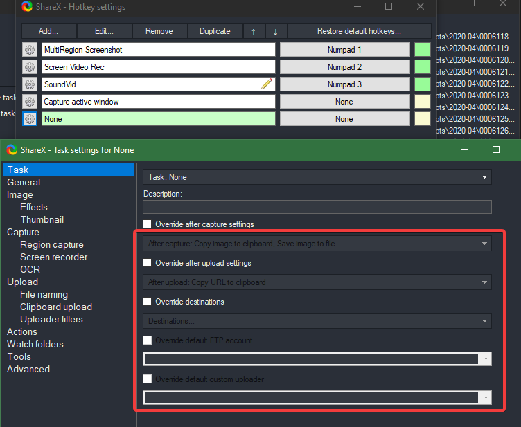 Sharex Task Settings Dark Mode makes Hotkey Settings hardly readable · Issue #4731 · ShareX ...