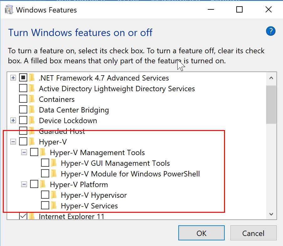 HAXM says Hyper-V is enabled when Windows says it is not · Issue #105 ·  intel/haxm · GitHub