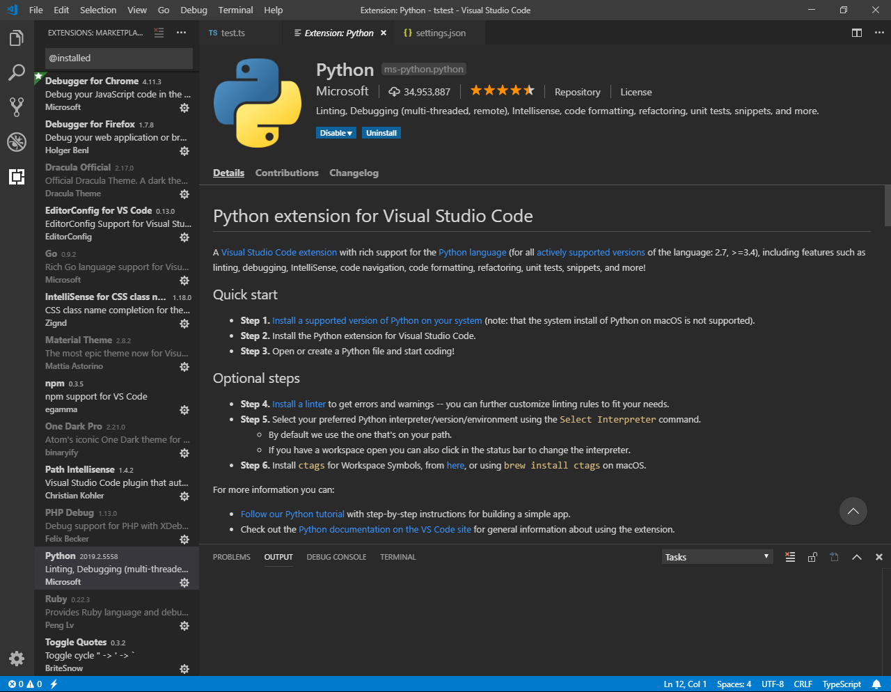 Extension details and changelog are not displayed · Issue #71033 ...