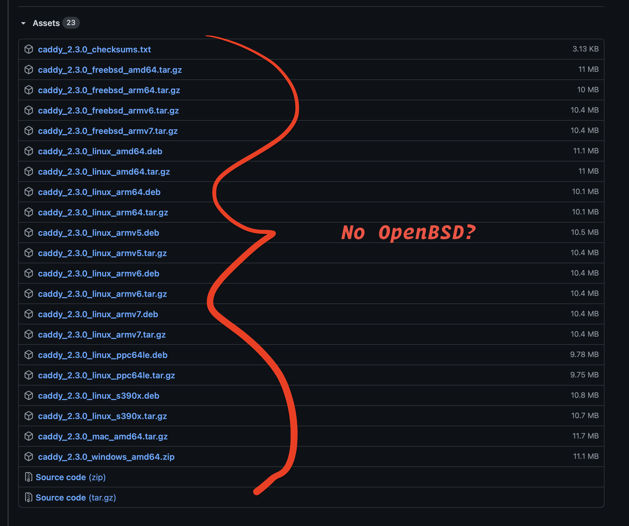OpenBSD release link? · Issue #4095 · caddyserver/caddy · GitHub