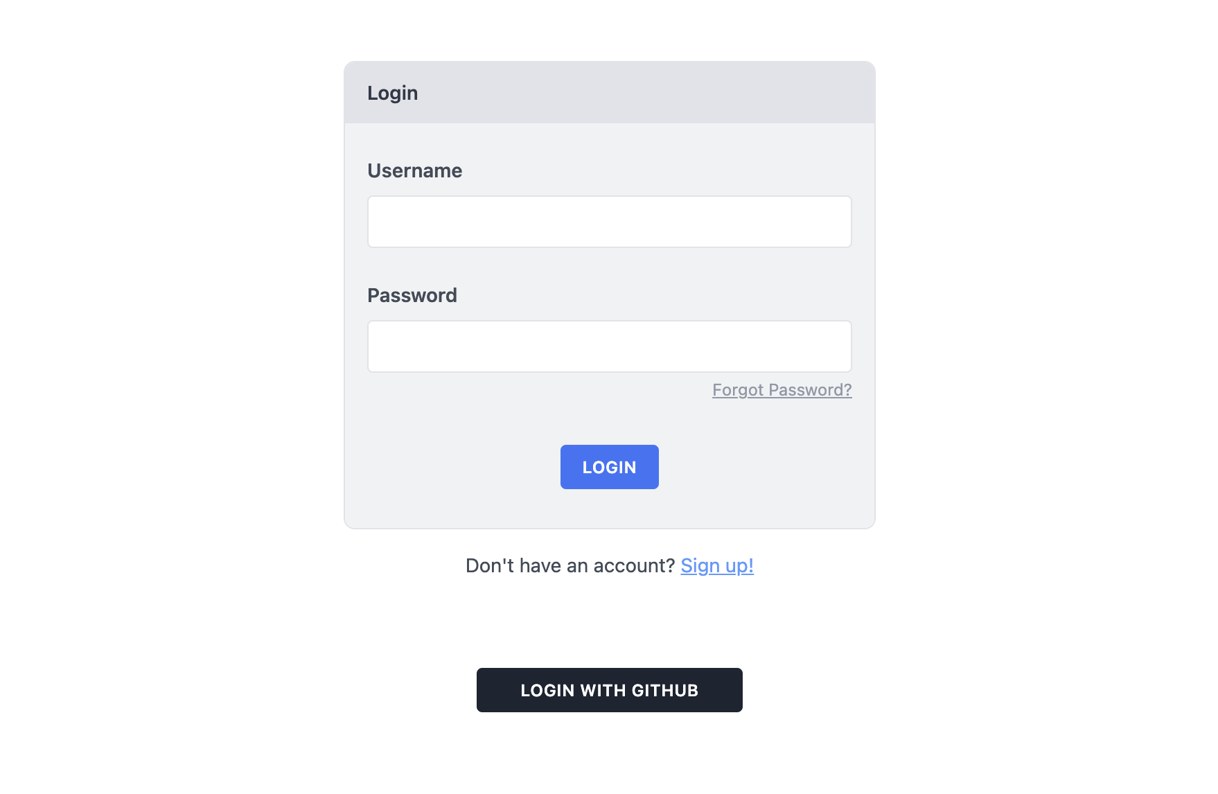 Login button