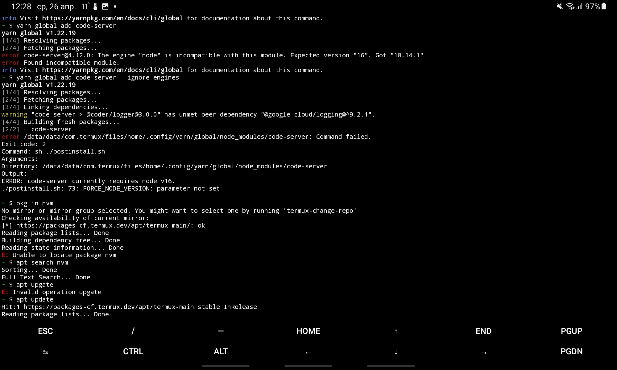 Nodejs version lts 18 [Bug]: · Issue #6171 · coder/code-server · GitHub