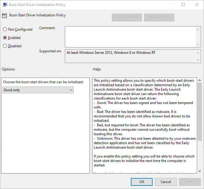 2019-07-26 12_19_27-Boot-Start Driver Initialization Policy