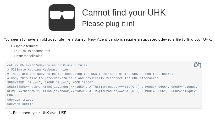 Add instructions to update the udev rule file · Issue 827
