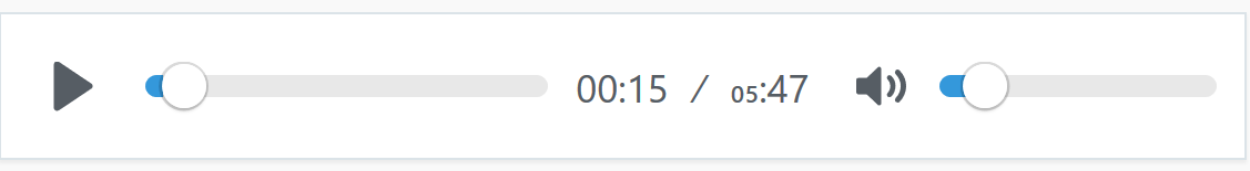 Duration of an audio player is shown small from one side on the firefox ...