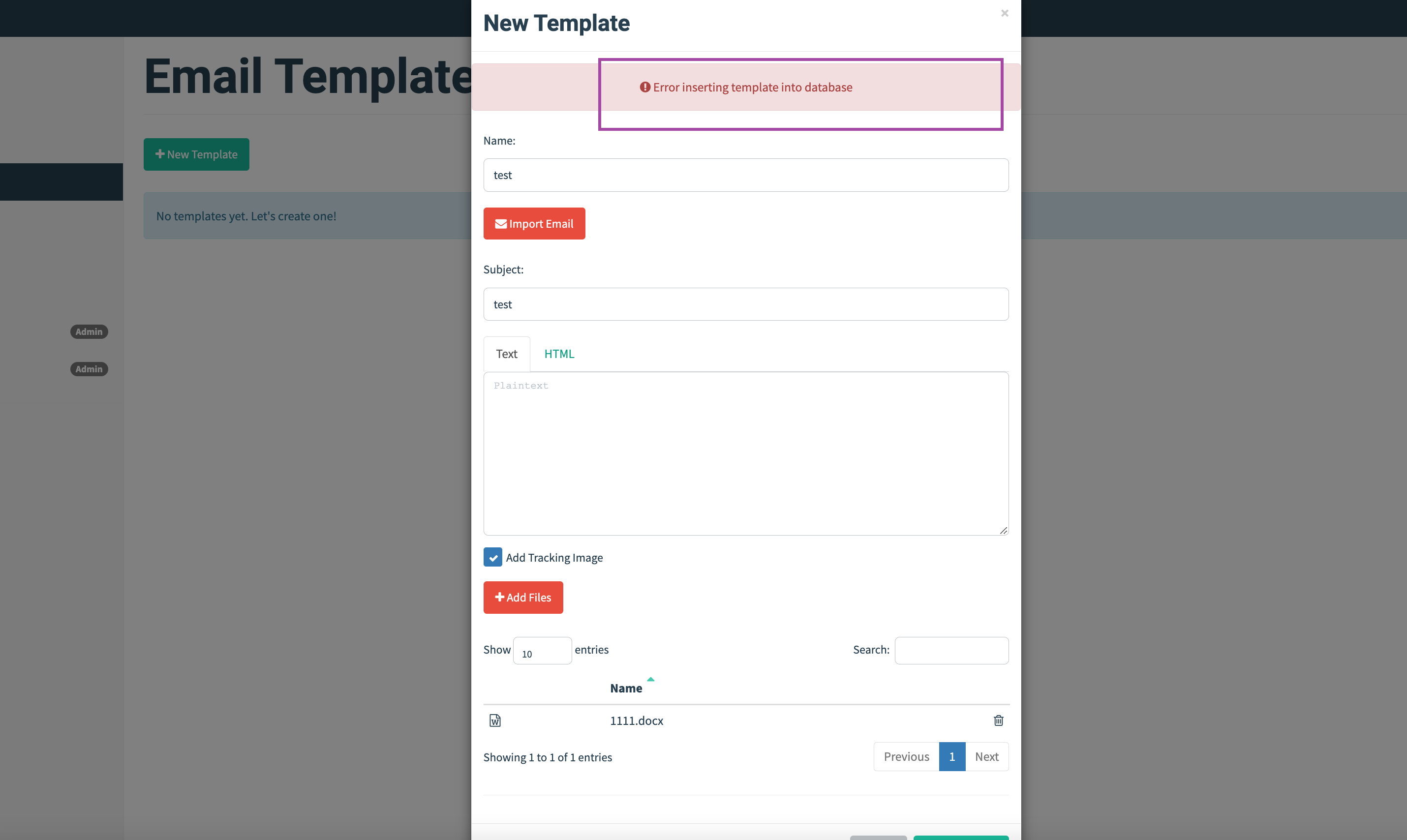 template cannot upload documents in docx format · Issue #2394 · gophish