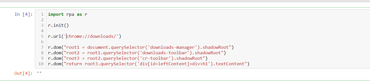 Automating Shadow DOM elements - use dom step and JavaScript to ...