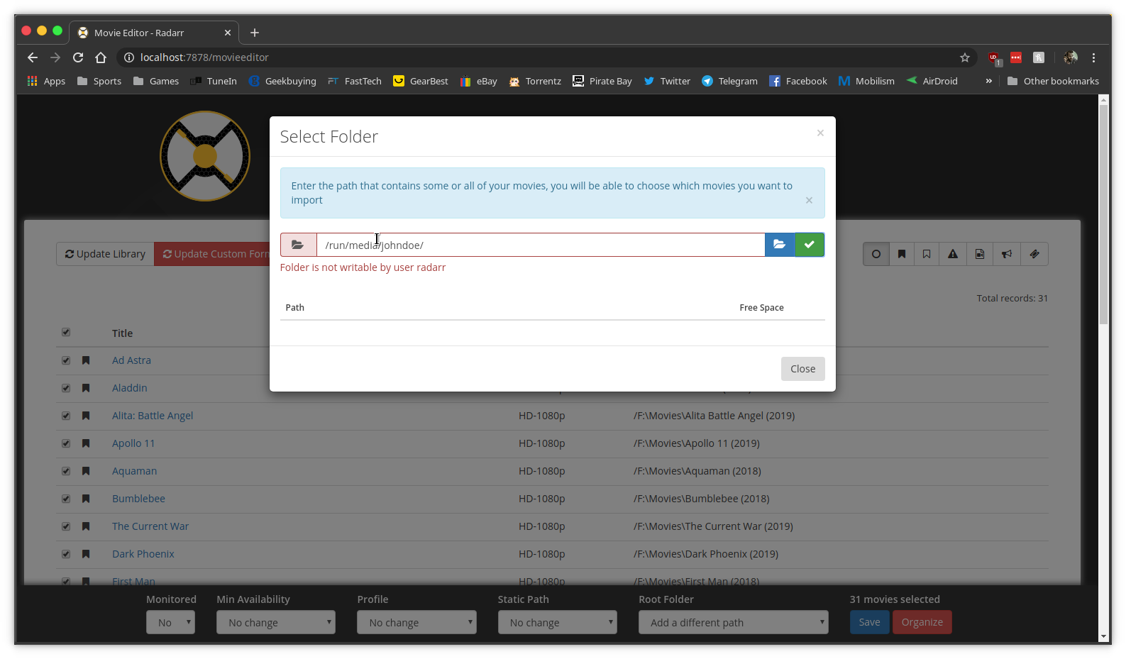 Newbie problem with mounted disk · Issue 4246 · Radarr/Radarr · GitHub
