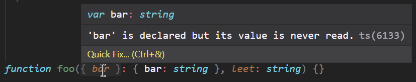 Deconstructed parameter are described as a var on hover · Issue #43963 ...