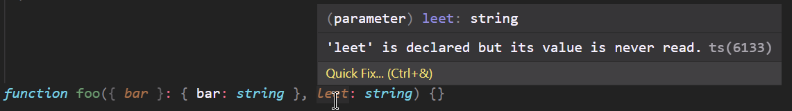 Deconstructed parameter are described as a var on hover · Issue #43963 ...