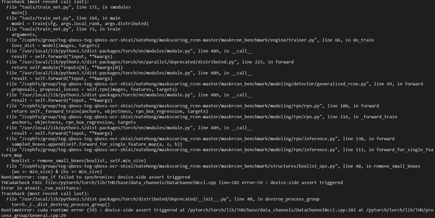 Multi-GPU train error · Issue #58 · zjhuang22/maskscoring_rcnn · GitHub