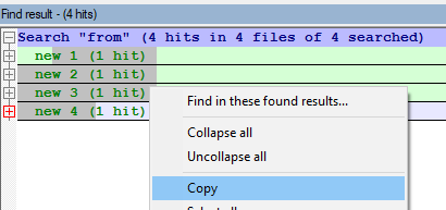 Find-result right-click-Copy does not copy complete result data · Issue ...
