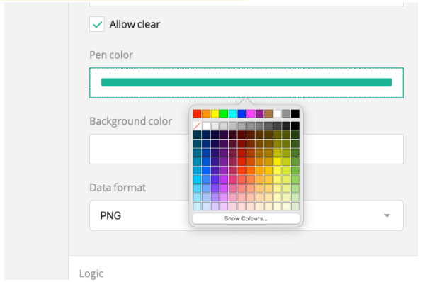 V2: Implement custom color picker · Issue #2718 · surveyjs/survey ...