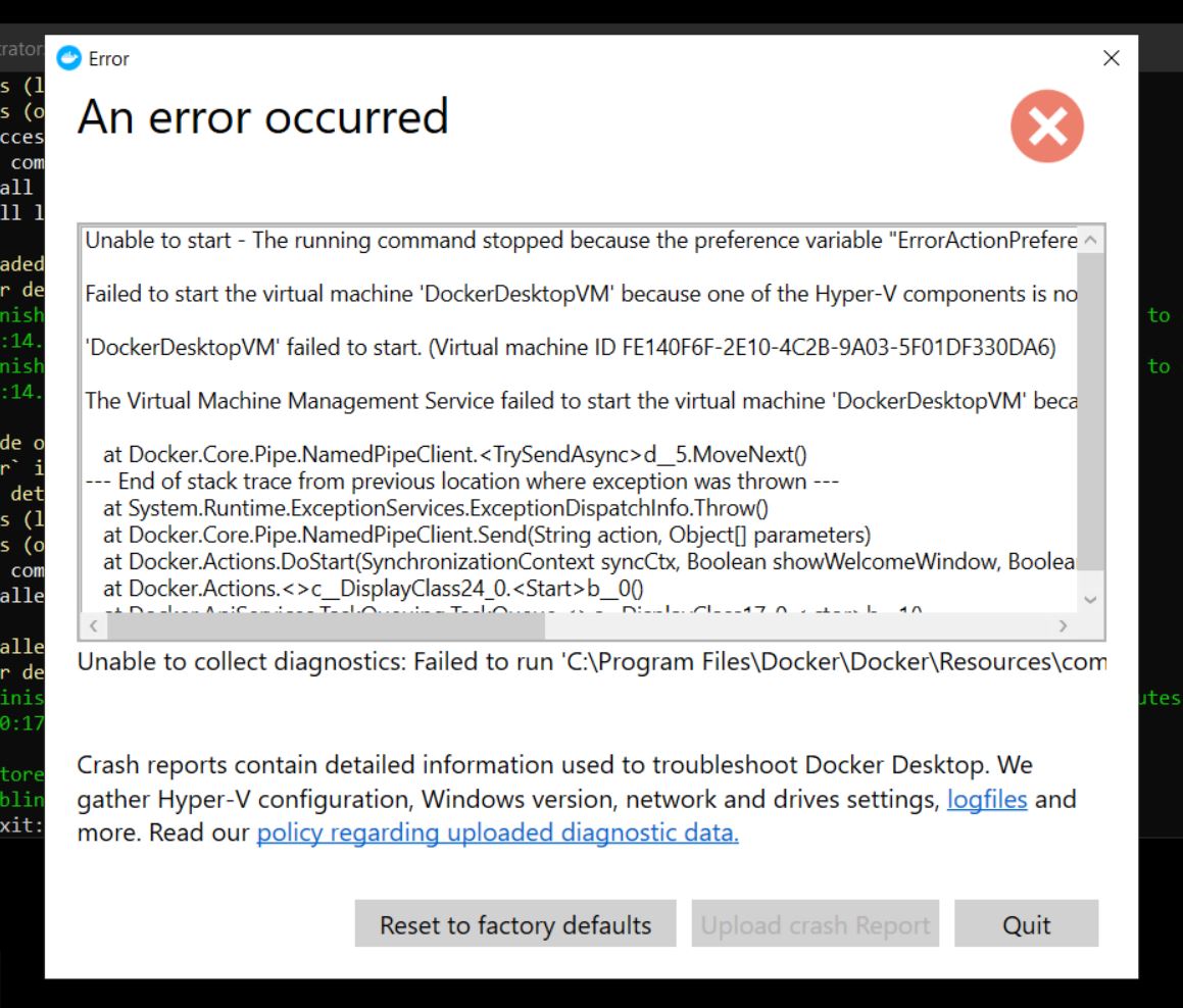 Docker Desktop Crashing After On Fresh Build Issue 94 Fireeye Commando Vm Github