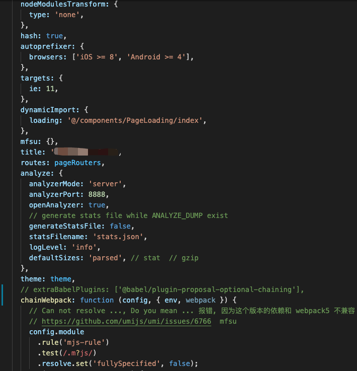 [Bug] 项目启用 mfsu, 命令行不报错 项目启动页面报错 · Issue #6971 · umijs/umi · GitHub
