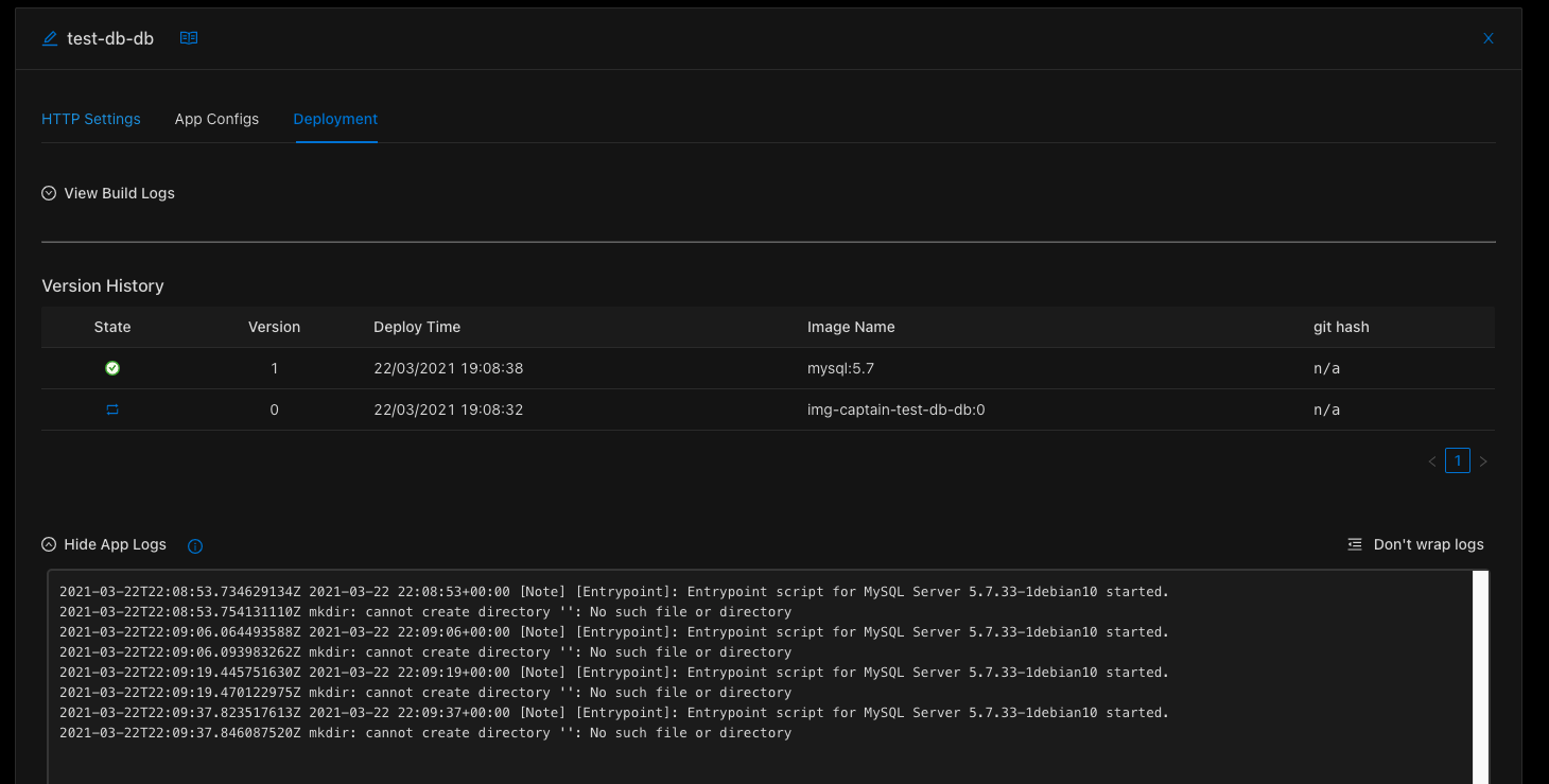 One-Click MySQL Error · Issue #1062 · caprover/caprover · GitHub