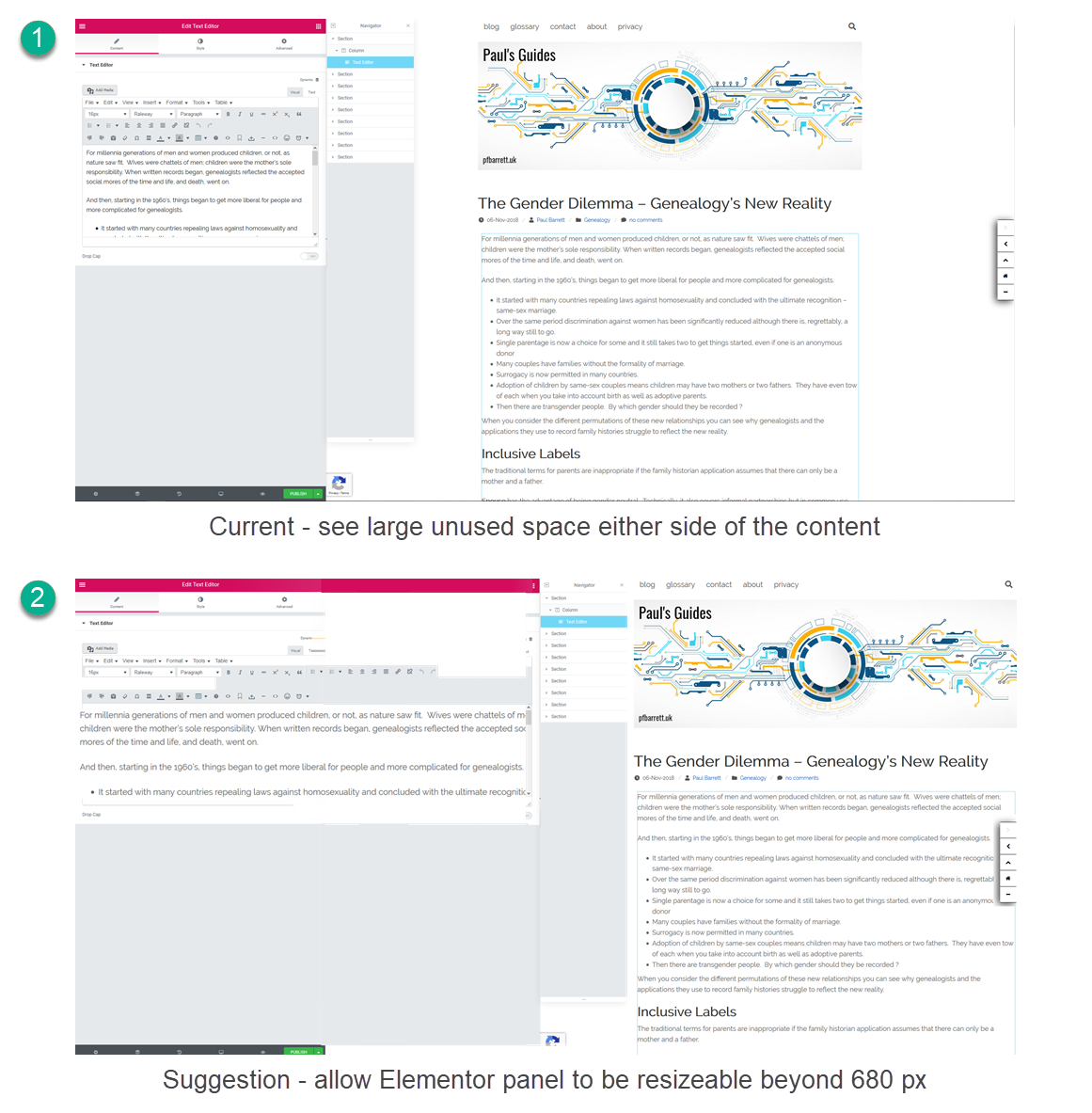 Increase maximum width of elementor panel from 680px · Issue #6082 ...