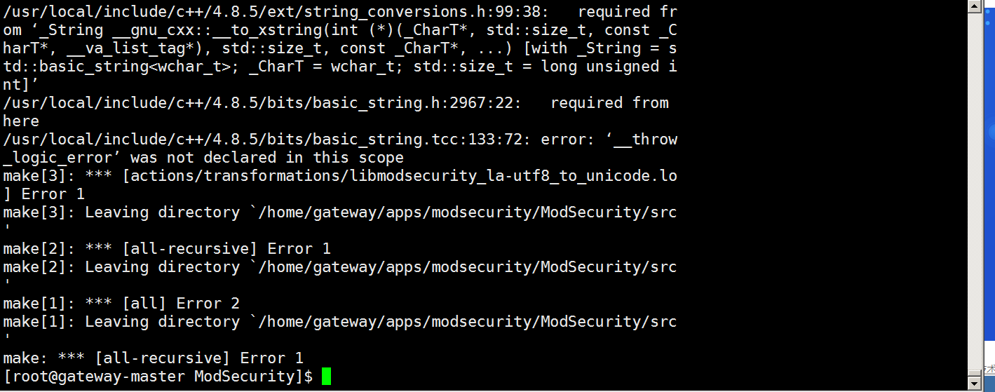 Executing make error reporting · Issue #2154 · owasp-modsecurity ...