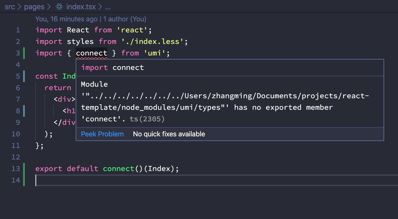 从 umi 中导入 connect,Dispatch 等模块时提示 umi 未导出 · Issue #6271 · ant-design ...