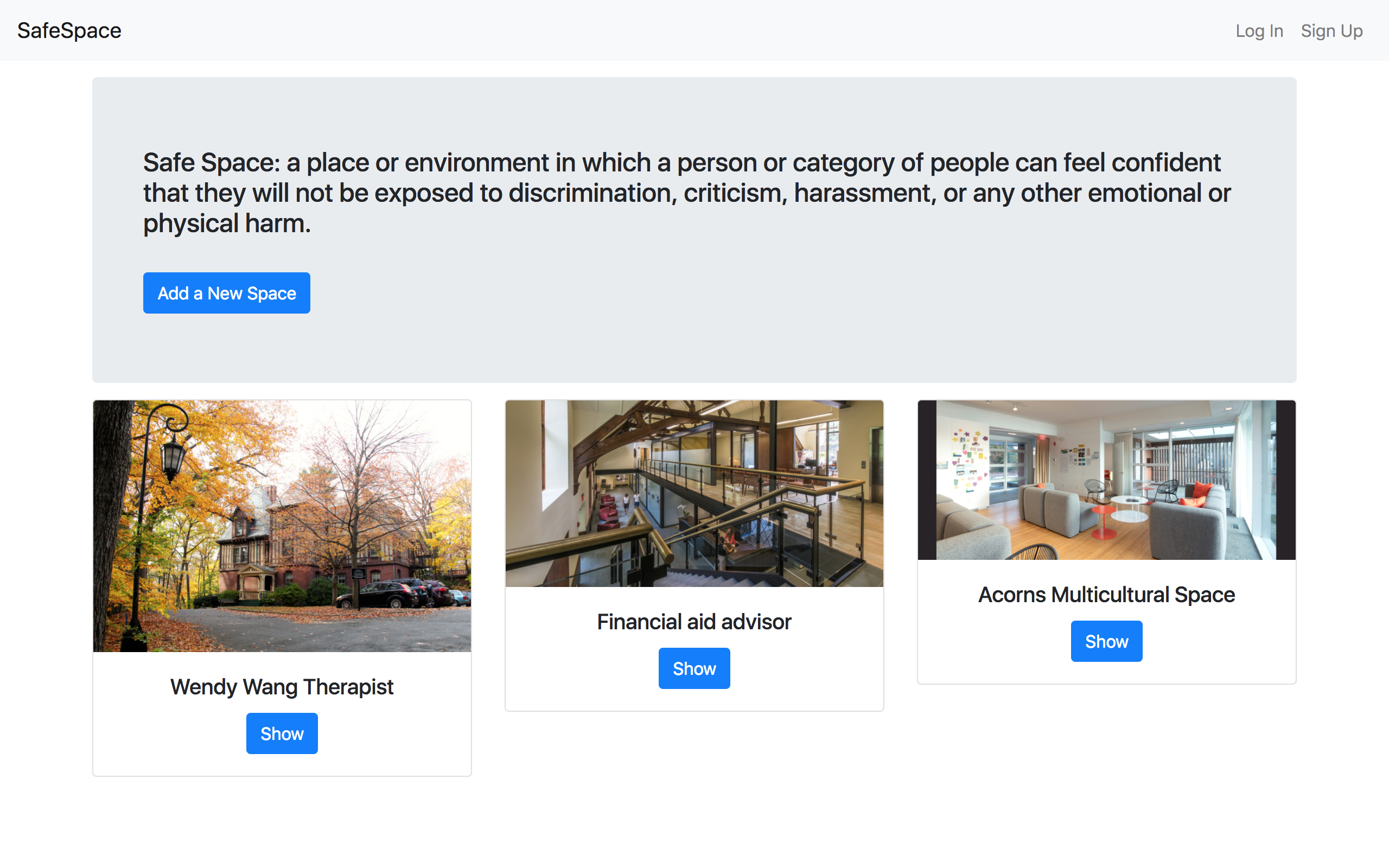 GitHub - Meatless-Monster/SafeSpaces-Web-App: A web app where people ...