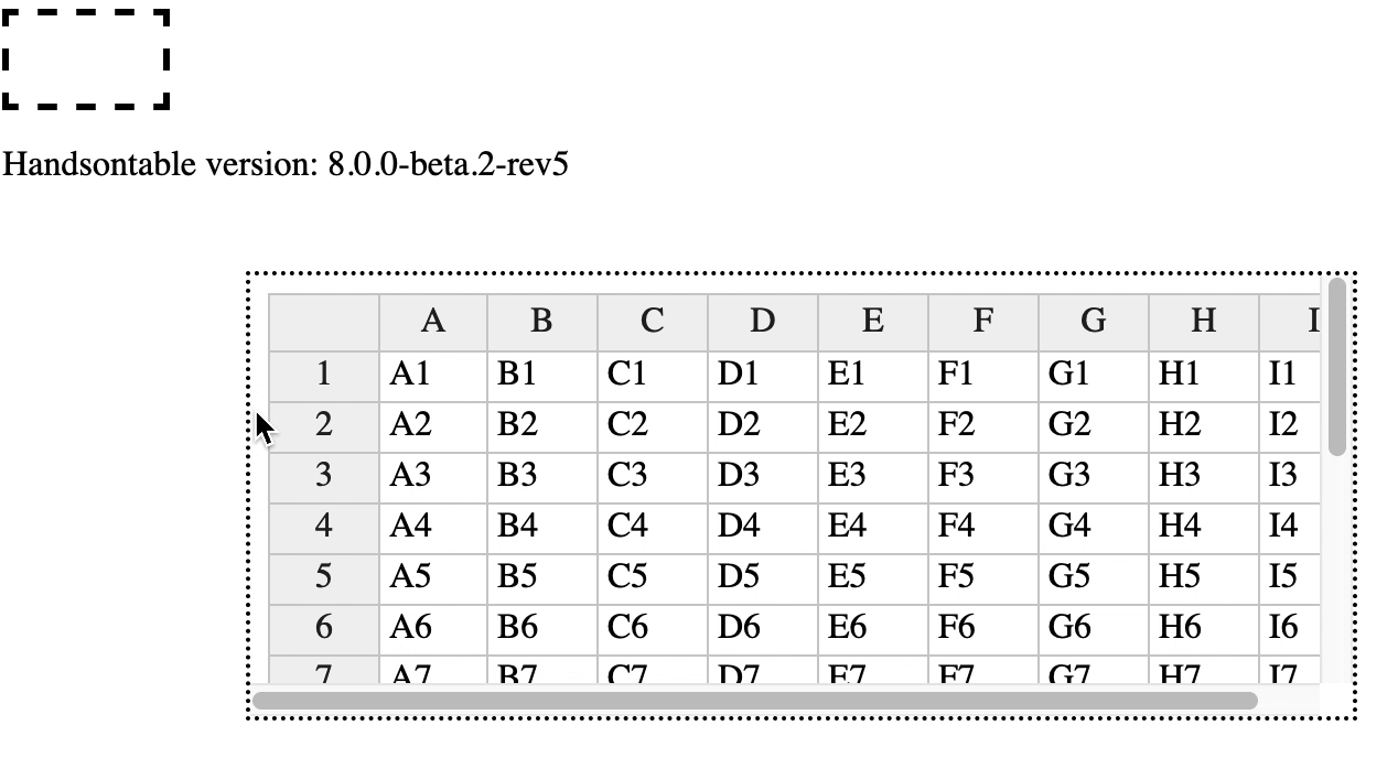 [8.0.0.beta2rev1] The view of the table moves when clicked LMB on the