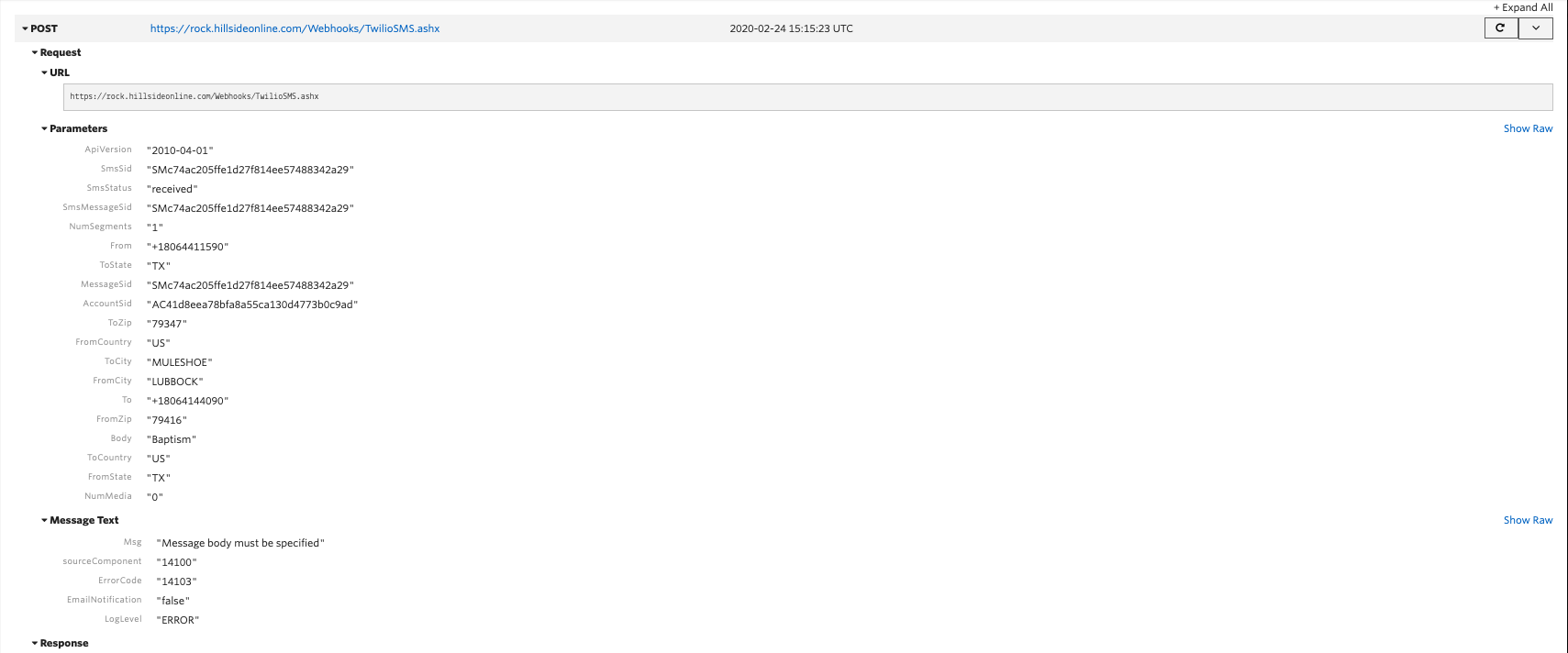 Twilio API Error · Issue #4123 · SparkDevNetwork/Rock · GitHub