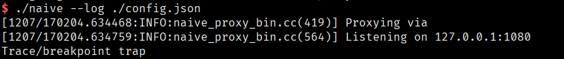 Crash after invalid proxy url · Issue #420 · klzgrad/naiveproxy · GitHub