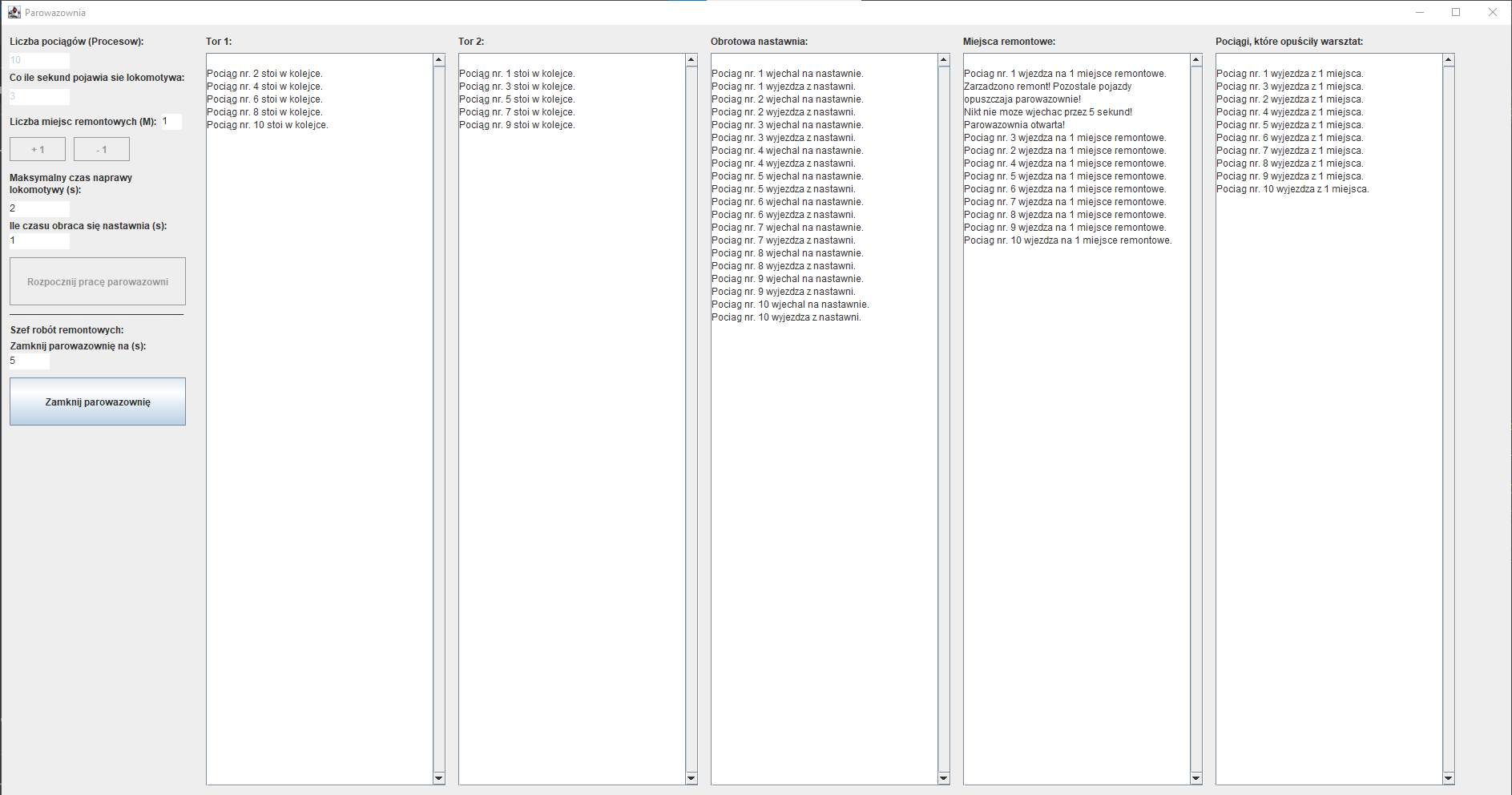 GitHub - Digirr/RoundHouse: Multithread project which is simulation of ...
