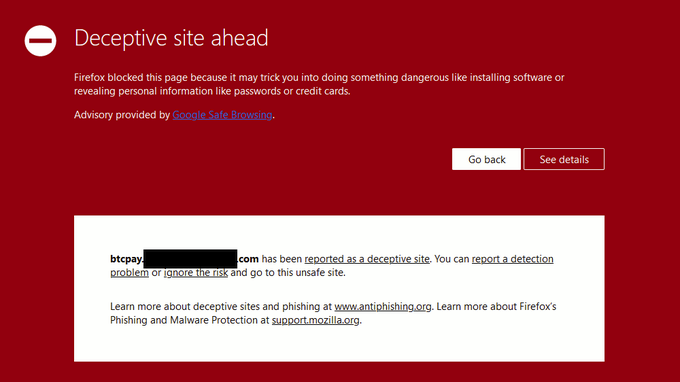 Google safe browsing is tagging BTCPay Instances · Issue #2139 ...