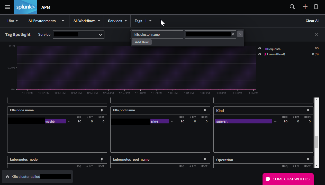 Unable to get pod level related content to show up in APM · Issue 998 · signalfx/splunkotel