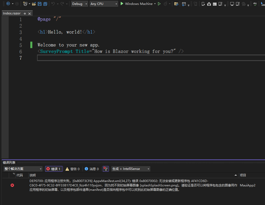 Maui blazor 7.0.81 Windows Error · Issue #14525 · dotnet/maui · GitHub