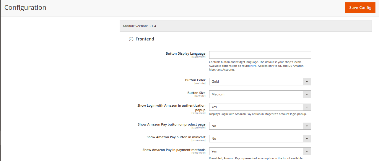 Amazon Pay not showing up as payment method with Magento 2.3.1 · Issue