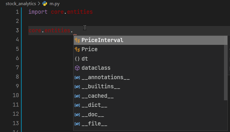 How to make pylance not show autocomplete for objects not defined in ...