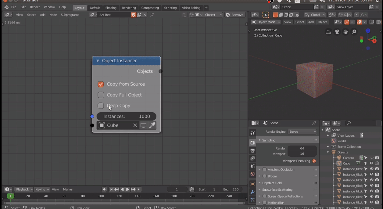 Object Instancer Node with large number of instances crashed the ...