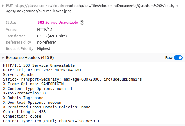 503 Service Unavailable Error on 10.10 · Issue #40387 · owncloud/core ...