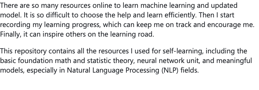 GitHub - Sallyzhu/SelfLearning: Online diary to learn machine learning ...