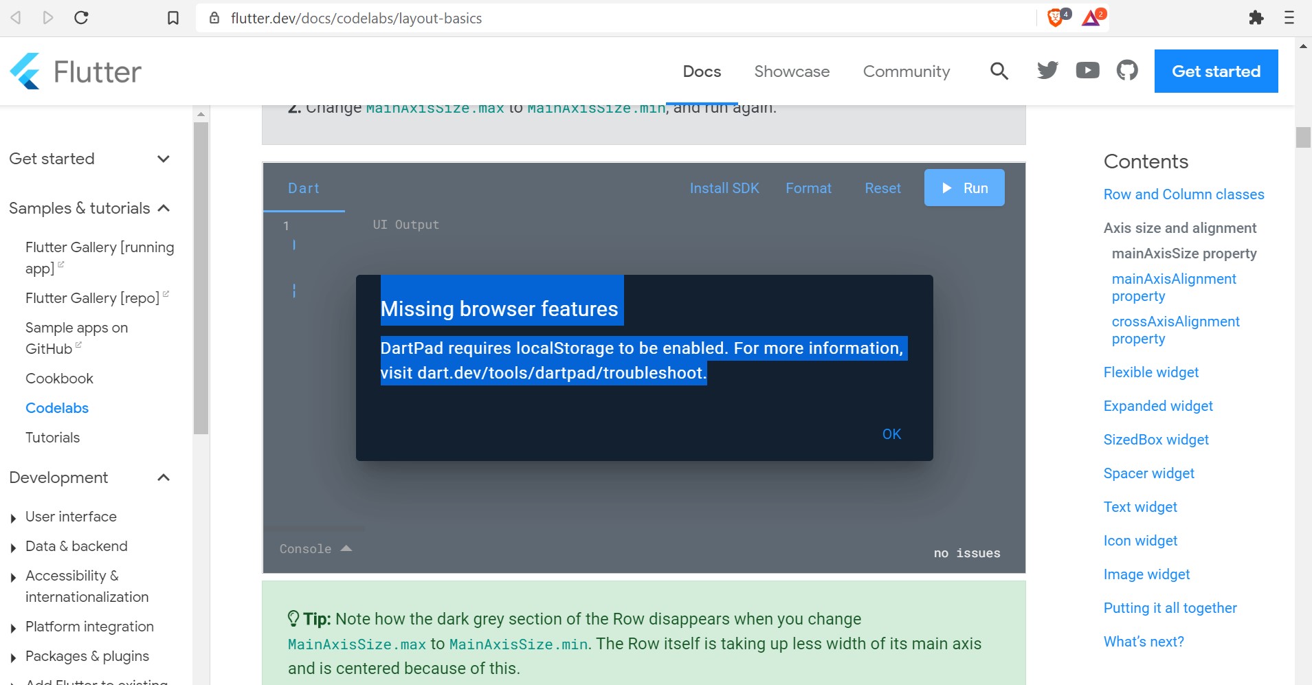 App preview not displaying and says Missing browser features · Issue ...