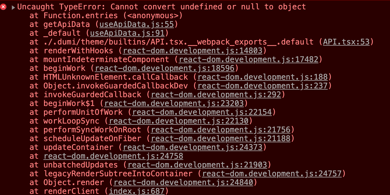 bug: useApiData解析报错，热更新一下就能解析了，啥问题？ · Issue #739 · umijs/dumi · GitHub