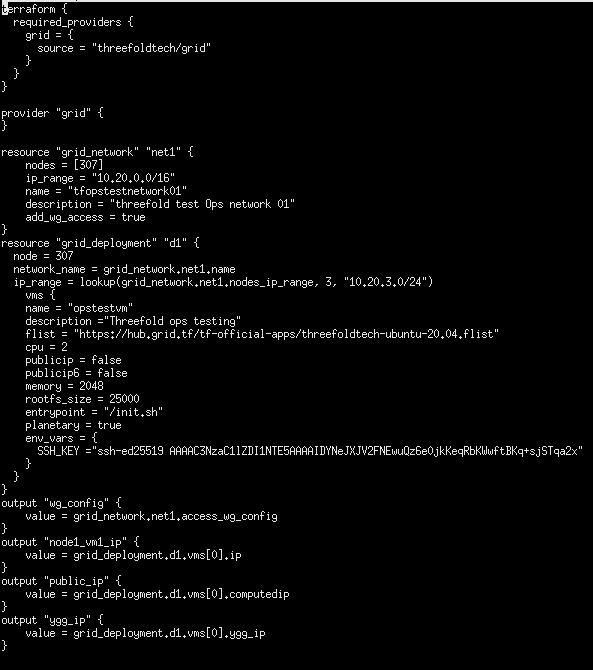 Play on generates terraform script, which makes