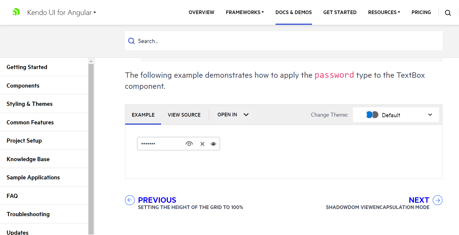 TextBox Type Password shows extra eye icon on Microsoft Edge · Issue 3990 · telerik/kendo